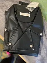 Jacket Women Basic-Coat Moto Aelegantmis Faux-Leather Plus-Size Winter Outerwear Autumn