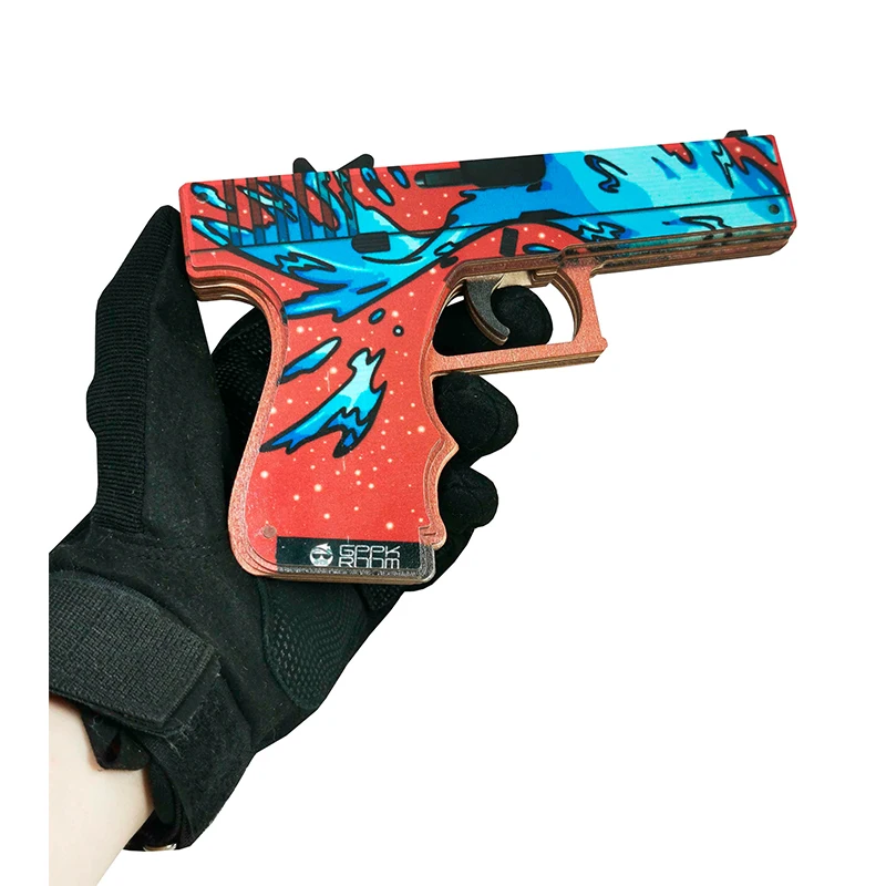 Деревянный пистолет Glock Дух воды CS GO | Пистолет кс го (Деревянный резинкострел