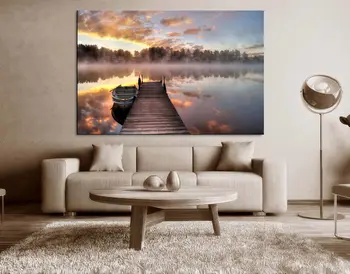 

Kayak And Lake Canvas Painting