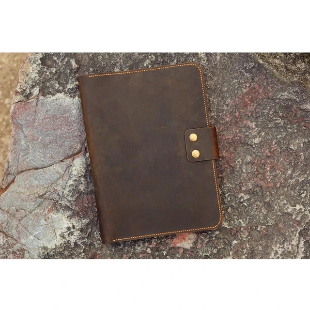 Personalized vintage leather notepad holder for TOPS legal pad