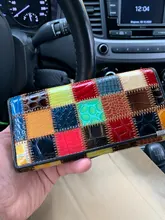 Purse Female Leather Wallet WESTAL Genuine-Leather Long Women Patchwork for Cards 544