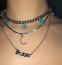 Collar de acero inoxidable con las letras del zodiaco, joyería de 12 Constelaciones, Virgo, Leo, Taurus, Gemini, cáncer, constelaciones inglesas
