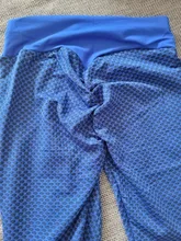 Polyester Leggings Normov Seamless Patchwork-Print Elastic Push-Up Ankle-Length High-Waist