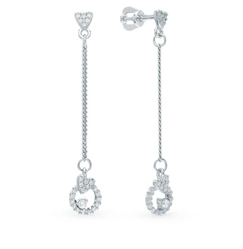 

Silver earrings with cubic zirconia sunlight sample 925