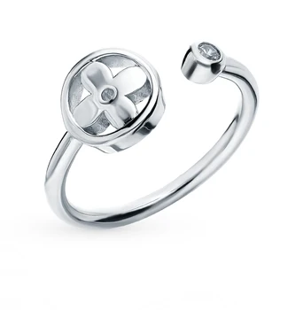 

Silver ring with cubic zirconia sunlight sample 925