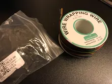 One Roll 8 Colors 30AWG Wire Wrapping Wire, Tinned Copper Solid, PVC insulation