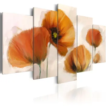 

Artistic Picture-poppies-5 panels-100x50 cm