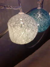 Garland-Lights String Fairy-Lights-Decoration Cotton-Ball Xmas Wedding-Party Holiday