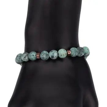

Jewelry bracelet (natural stone, elastic, green) 54673