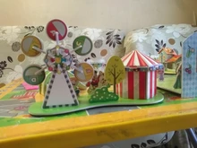 Rompecabezas 3D de Castillo de dibujos animados para niños, juguetes educativos de aprendizaje, regalo para chico