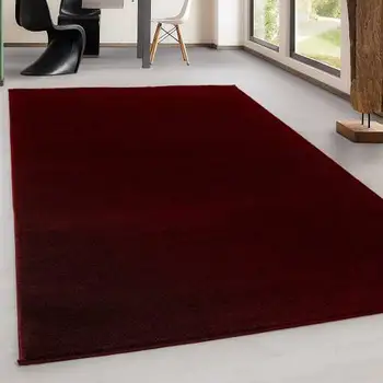 

CARPET DECORATIVE CHIC Burgundy-Modern Patterned Carpet low pile single color Burgundy Red 60x100 cm