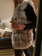 Fur Vest Coat Jacket Gilet Faux-Fox Winter Women Fashion Luxury Warm 4XL High-Quality