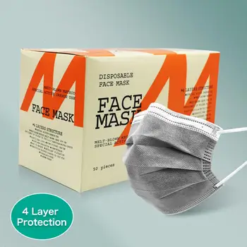 

50/100/200/300Pcs Disposable Face Mask For Adult Safety Protective Active Carbon Mask Breathable Mascarilla Dustproof cubrebocas