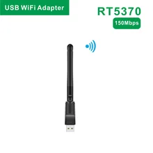 Wifi-адаптер с антенной USB Wifi 150 Мбит/с Ralink RT5370 беспроводная сетевая карта Mini USB 2,0 PC LAN Wi-Fi приемник Dongle 802,11 b/g/n