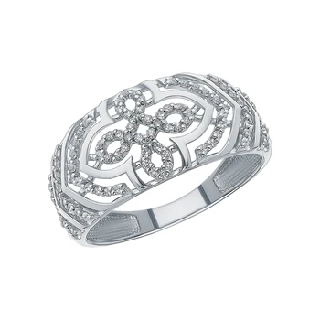 

Silver ring with cubic zirconia sunlight sample 925