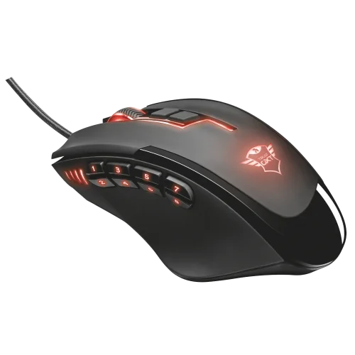 Игровая проводная мышь 21726 Trust GXT 164 SIKANDA MMO до 5000 dpi 12 клавиш 4 профиля