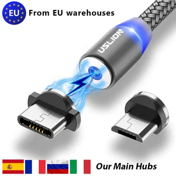 

GEEKTEC Magnetic USB Cable Fast Charging USB Type C Cable Magnet Charger Data Charge Micro USB Cable Mobile Phone Cable USB Cord
