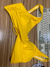 Swimsuit Women Bikini-Sets Bathing-Suits Lemon CUPSHE Lace-Up Print Two-Pieces Sexy Yellow