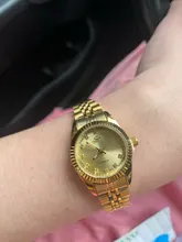 Marca CHENXI de lujo dorado con diamantes de imitación para mujer, resistente al agua, de cuarzo