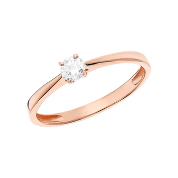

Gold ring with cubic zirconia sunlight