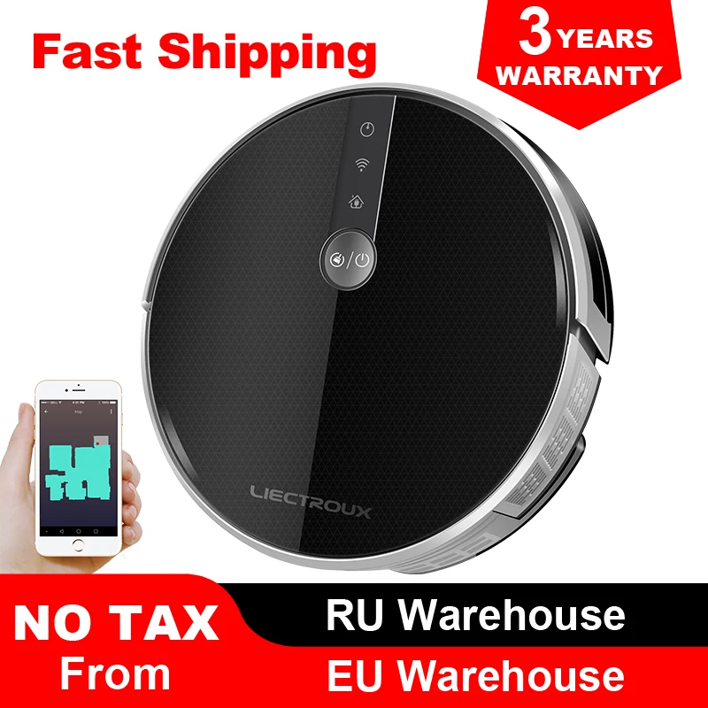 2020 Smartest LIECTROUX Robot Vacuum Cleaner C30B, 4000Pa Suction, Map navigation with Memory,Wifi APP, Big Electric Water tank|Vacuum Cleaners| - AliExpress