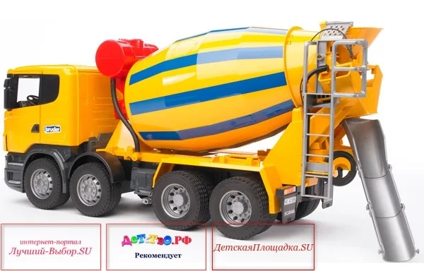 03-554 Бетономешалка Scania(цвет жёлто синий)(подходит модуль со звуком и светом "H") Bruder Герма