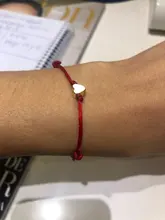 BPPCCR-pulsera de amor hecha a mano de acero inoxidable, amuleto con forma de corazón, hilo de cuerda roja, brazaletes de cuerda para hombres y mujeres