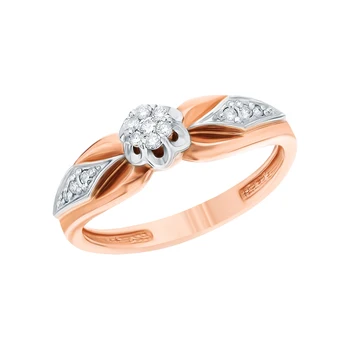 

Gold ring with diamonds sunlight sample 585