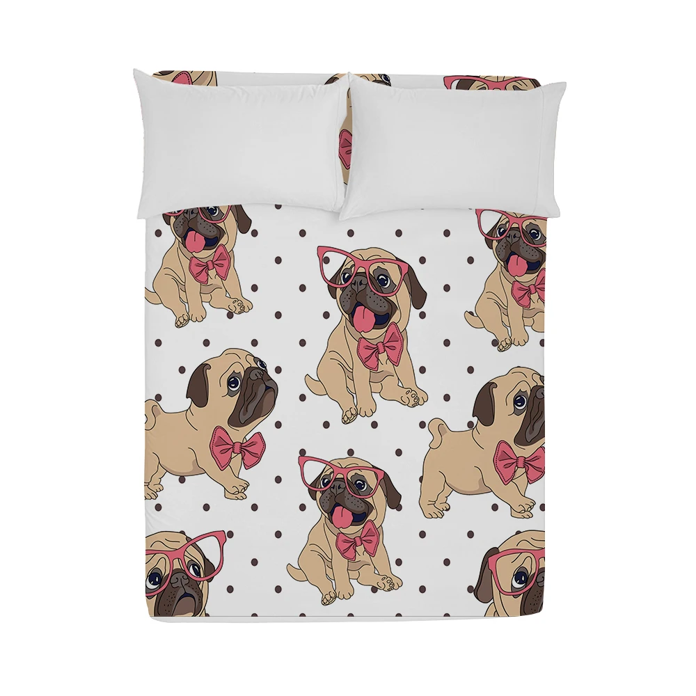 HTMS008-1 Miracille 3D печать Pet Dog протектор матрас комфорт мультфильм животных Топпер чехол для кровати установлены детская кровать - Цвет: HTMS008-1