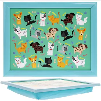 

Tray with a pillow puppies and kittens 35x28 cm