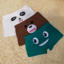 Ropa interior de algodón para niños, pantalones cortos de dibujos animados, bragas para bebés, bóxers a rayas, HH, 3 piezas