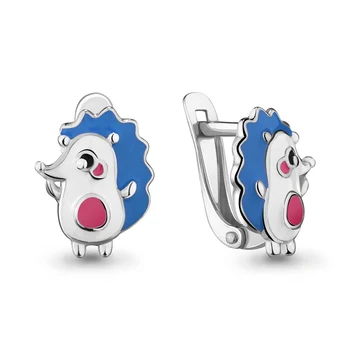 

Aquamarine baby earrings without enamel inserts, 925 sterling silver