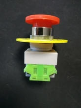 Interruptor de botón de parada de emergencia, equipo de elevación, bloqueo automático, tapa roja tipo seta 1NO 1NC DPST, CA 660V 10A