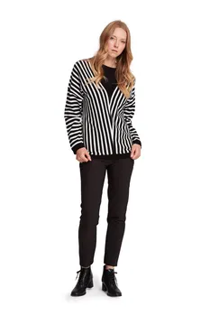 

Striped V Neck Sweater