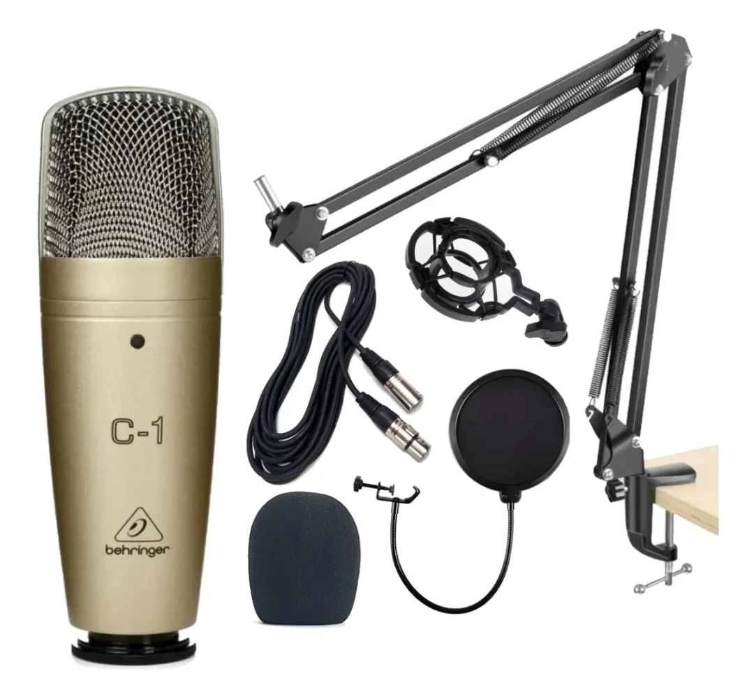 Microfono Condenser Behringer C1 Brazo Anti Pop Araña Cable|micrófonos| -  AliExpress
