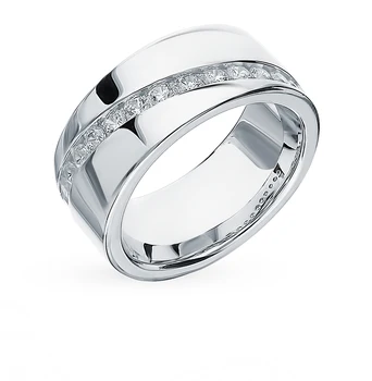 

Silver ring with cubic zirconia sunlight sample 925