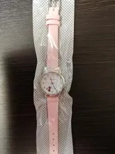 Reloj de pulsera de cuarzo con diseño de gato negro para niños y estudiantes, cronógrafo de cuero, color rosa, regalo para niñas
