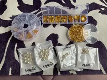 20 unids/lote imitación perlas crimpado abalorios redondo encantos colgante para la fabricación de la joyería DIY joyería Accesorios