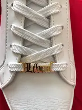 Hebilla de zapato de acero inoxidable para niña y hombre, hebilla de zapato del zodiaco para mujer y hombre, etiqueta de cordón dorado, accesorios de joyería 2021 BFF