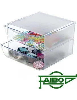 

MODULAR ORGANIZER WITH TWO DRAWERS OF 16. 5X14.5X7 CM.