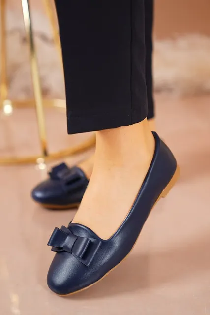 Fiyonklu Deri Görünümlü Siyah Babet summer elbise günlük kombin etek  ayallabı sandalet spor ayakkabı genç kız kadın bayan - AliExpress