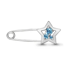 Булавка из серебра с топазом свисс AQUAMARINE 7272505.5