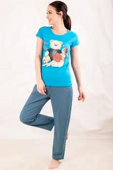 

Armonika Women Indigo Top The Teddy Bears Six Striped SLEEPWEAR kit ARM-20Y099021