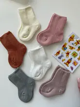 3 pares de calcetines de bebé niña y niño pequeño, algodón, accesorios de ropa de invierno, Color puro, calcetines de bebé de algodón peinado para otoño 2020