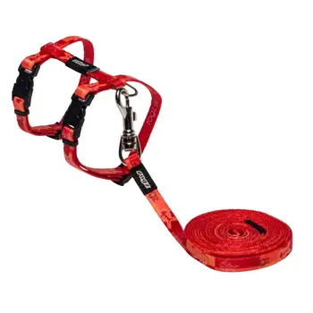 

Set of leash and harness for cats rogz K8 M Red