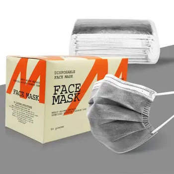 

4 Layer Filter Elastic Earloop Mask Hygienic Safety Disposable Face Mask PM2.5 Anti Dust Safe Protection Mouth Mask Muffle Cover