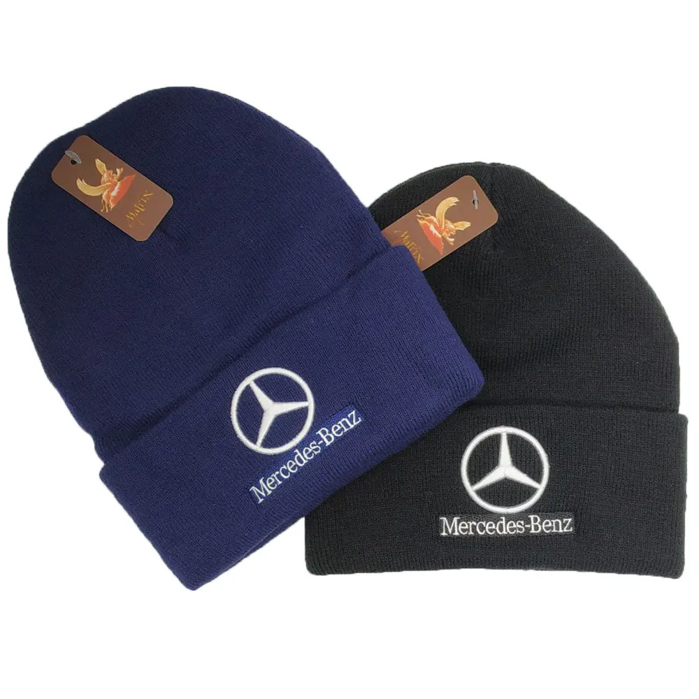 winter hat with Mercedes Benz logo 