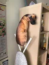 Almohada con estampado de perro en 3D, bonita cabeza de perro, Animal realista, divertida cabeza de perro, Cosplay, cojín de juguete favorito para niños para el hogar