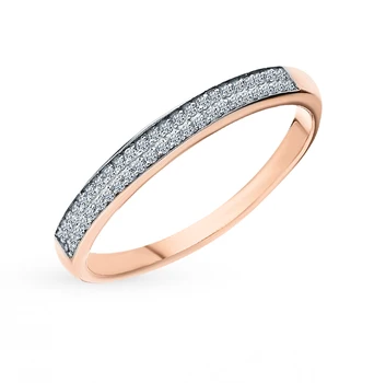 

Gold ring with diamonds sunlight sample 585