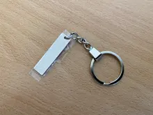 Llavero personalizado con el logotipo del número de teléfono, grabado láser, de acero inoxidable, regalo de joyería, doble cara